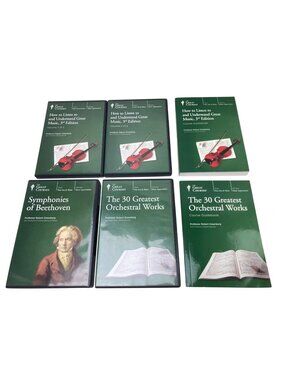 The Great Courses Music DVD Book Set Lot Orchestral, Beethoven, How to Listen